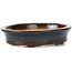 Pot à bonsaï ovale bleu par Seto - 105 x 85 x 25 mm
