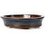 Pot à bonsaï ovale bleu par Seto - 105 x 85 x 25 mm