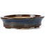 Vaso bonsai ovale blu di Seto - 105 x 85 x 25 mm