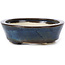 Pot à bonsaï ovale bleu par Seto - 105 x 85 x 25 mm