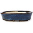 Pot à bonsaï ovale bleu par Seto - 105 x 85 x 25 mm
