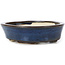 Pot à bonsaï ovale bleu par Seto - 105 x 85 x 25 mm