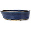 Pot à bonsaï ovale bleu par Seto - 105 x 85 x 25 mm