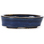 Pot à bonsaï ovale bleu par Seto - 105 x 85 x 25 mm