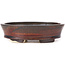 Oval brown bonsai pot by Seto - 105 x 90 x 30 mm