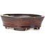 Oval brown bonsai pot by Seto - 105 x 90 x 30 mm