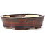 Oval brown bonsai pot by Seto - 105 x 90 x 30 mm