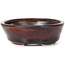 Oval brown bonsai pot by Seto - 95 x 80 x 25 mm