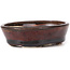 Oval brown bonsai pot by Seto - 95 x 80 x 25 mm