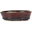 Oval brown bonsai pot by Seto - 95 x 80 x 25 mm