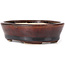 Oval brown bonsai pot by Seto - 95 x 80 x 25 mm