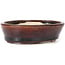 Oval brown bonsai pot by Seto - 95 x 80 x 25 mm