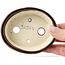 Ovale bruine bonsaipot van Seto - 95 x 80 x 25 mm