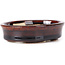 Ovale bruine bonsaipot van Seto - 105 x 85 x 25 mm