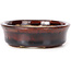 Oval brown bonsai pot by Seto - 105 x 85 x 25 mm