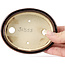 Ovale bruine bonsaipot van Seto - 105 x 85 x 25 mm