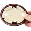 Ovale bruine bonsaipot van Seto - 105 x 85 x 25 mm