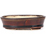 Oval brown bonsai pot by Seto - 95 x 80 x 25 mm