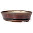 Oval brown bonsai pot by Seto - 95 x 80 x 25 mm