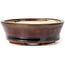 Oval brown bonsai pot by Seto - 95 x 80 x 25 mm