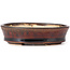 Oval brown bonsai pot by Seto - 95 x 80 x 25 mm