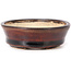 Oval brown bonsai pot by Seto - 95 x 80 x 25 mm