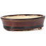 Oval brown bonsai pot by Seto - 95 x 80 x 25 mm