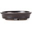 Oval brown bonsai pot by Seto - 100 x 90 x 25 mm