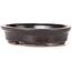 Oval brown bonsai pot by Seto - 100 x 90 x 25 mm