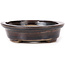 Oval brown bonsai pot by Seto - 100 x 90 x 25 mm