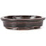 Oval brown bonsai pot by Seto - 100 x 90 x 25 mm