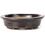 Oval brown bonsai pot by Seto - 100 x 90 x 25 mm