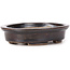 Oval brown bonsai pot by Seto - 100 x 90 x 25 mm