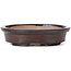 Oval brown bonsai pot by Seto - 105 x 90 x 25 mm