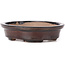 Oval brown bonsai pot by Seto - 105 x 90 x 25 mm