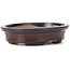 Oval brown bonsai pot by Seto - 105 x 90 x 25 mm