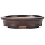 Oval brown bonsai pot by Seto - 105 x 90 x 25 mm