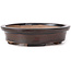 Oval brown bonsai pot by Seto - 105 x 90 x 25 mm