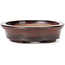 Oval brown bonsai pot by Seto - 105 x 90 x 25 mm