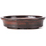 Oval brown bonsai pot by Seto - 105 x 90 x 25 mm