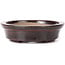 Oval brown bonsai pot by Seto - 105 x 90 x 25 mm