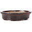 Oval brown bonsai pot by Seto - 105 x 90 x 25 mm