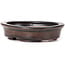 Oval brown bonsai pot by Seto - 100 x 85 x 25 mm