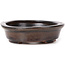 Oval brown bonsai pot by Seto - 100 x 85 x 25 mm