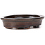 Oval brown bonsai pot by Seto - 100 x 85 x 25 mm