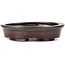 Oval brown bonsai pot by Seto - 100 x 85 x 25 mm