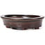 Oval brown bonsai pot by Seto - 100 x 85 x 25 mm