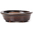 Oval brown bonsai pot by Seto - 100 x 85 x 25 mm