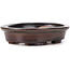 Oval brown bonsai pot by Seto - 100 x 85 x 25 mm