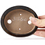 Ovale bruine bonsaipot van Seto - 100 x 85 x 25 mm